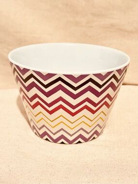 Missoni for Target | Prep Bowls | White Stoneware Bowl with Multi Color Chevron